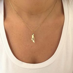 שרשרת ארץ ישראל מלא עם מגן דוד זהב