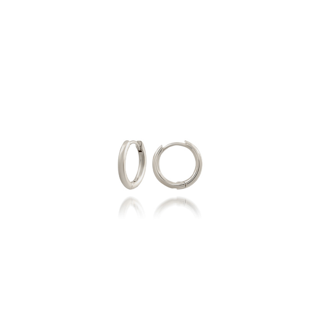1.8 כסף עגילי חישוק צמודים ציפוי כסף – תמונה 1
